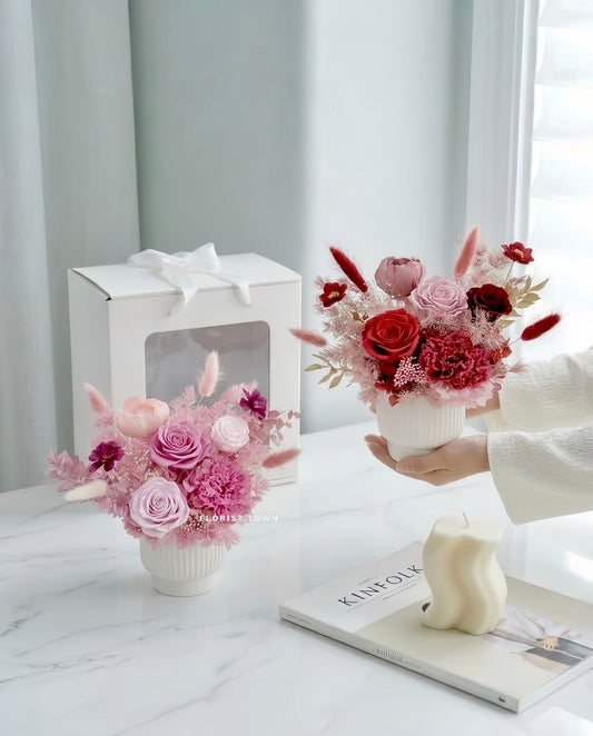 母親節花禮丨韓式高貴保鮮花瓶擺設