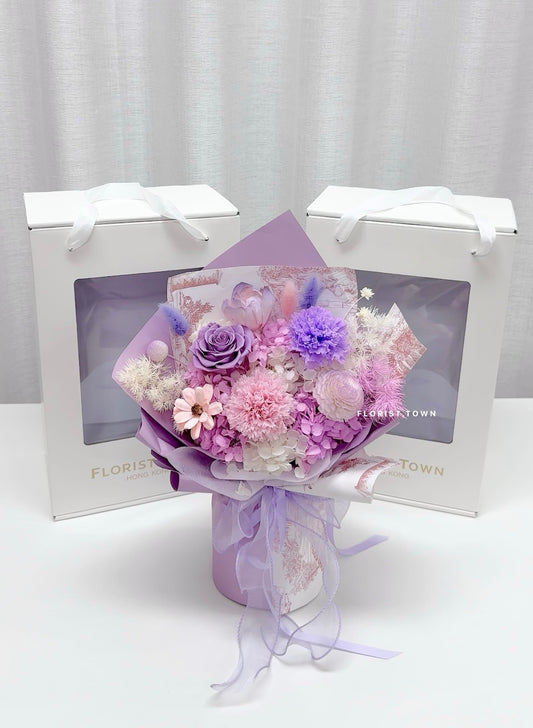 母親節禮盒花束丨韓式溫柔保鮮禮盒花束 M Size