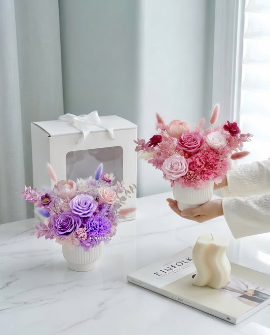 母親節花禮丨韓式溫柔保鮮花瓶擺設