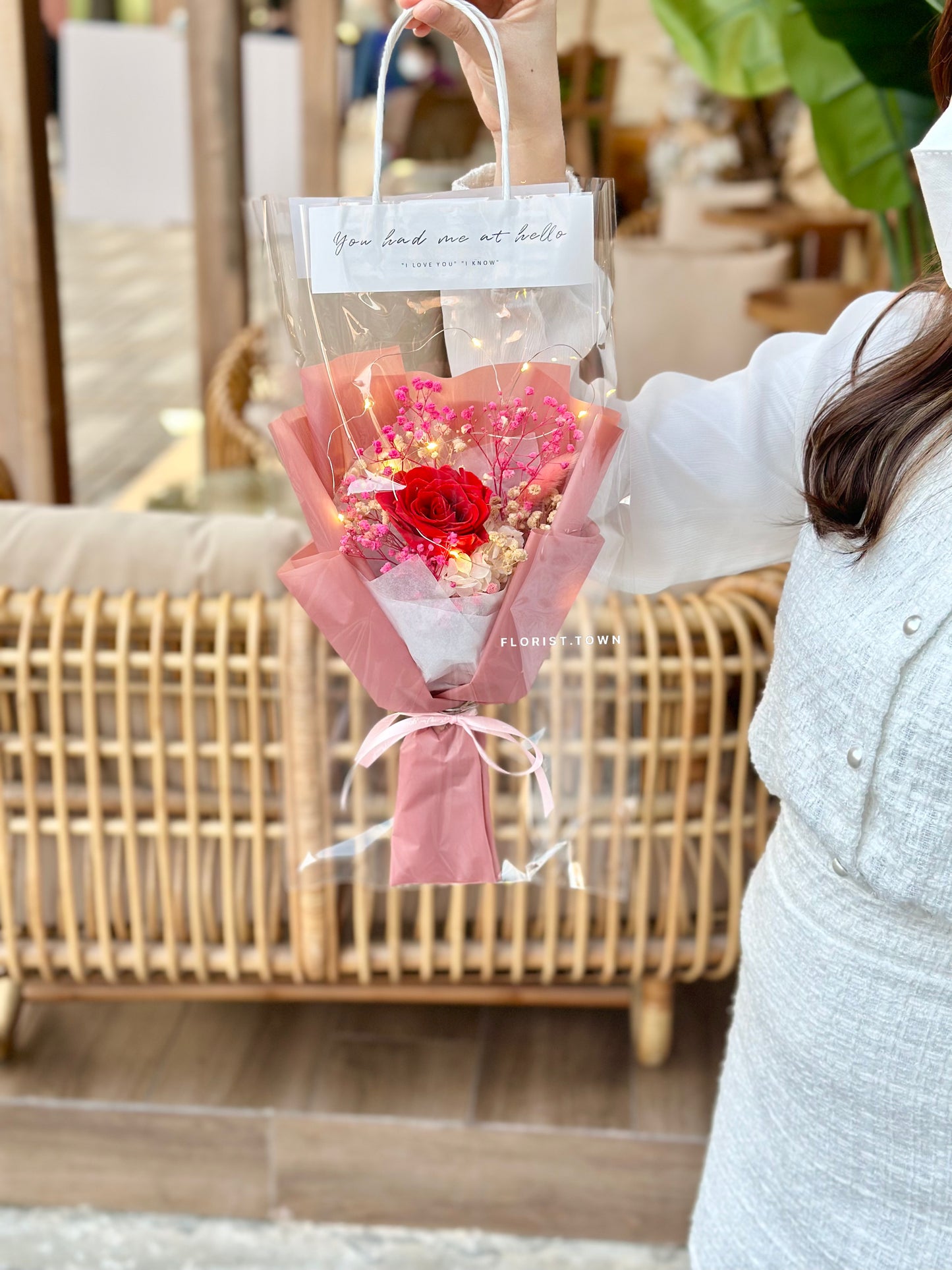 豆沙紅玫瑰花束S SIZE