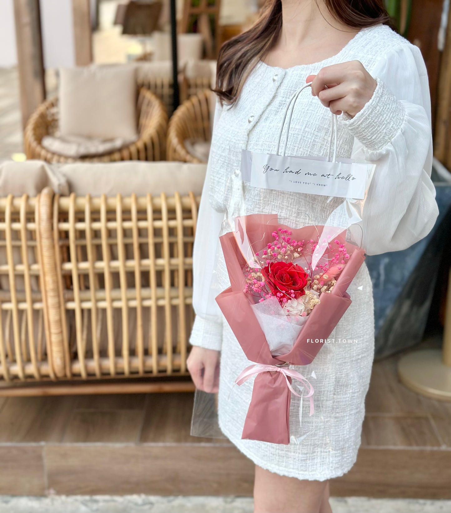 豆沙紅玫瑰花束S SIZE