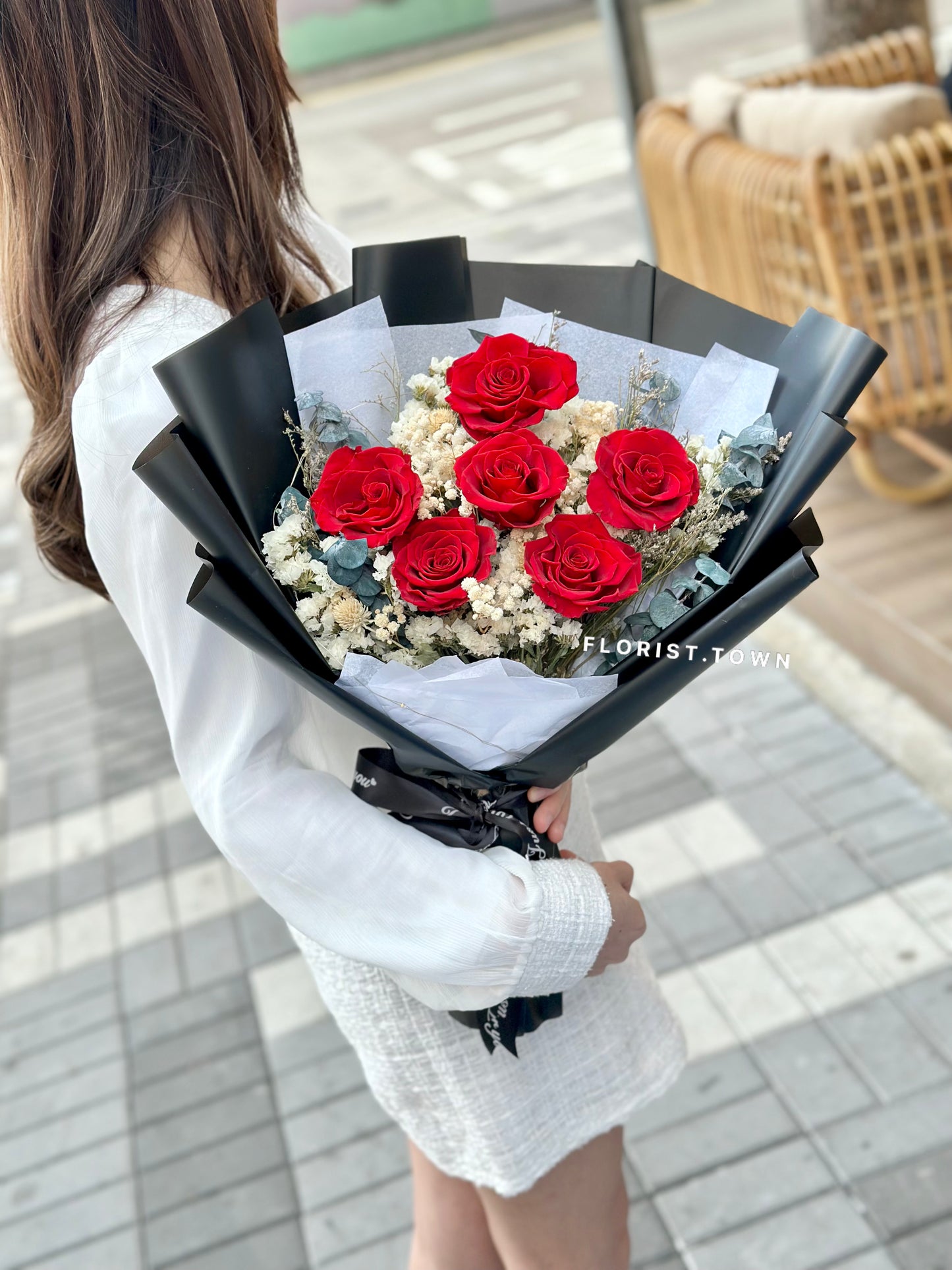 經典紅玫瑰保鮮花束(L SIZE)