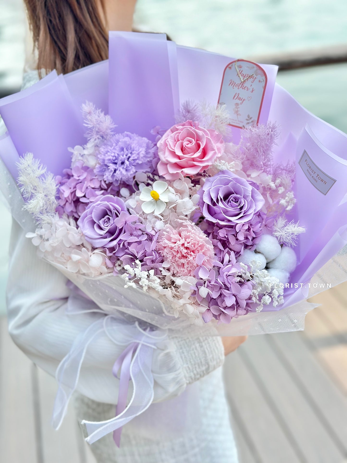 2025母親節花束丨溫柔玫瑰康乃馨花束(L Size)