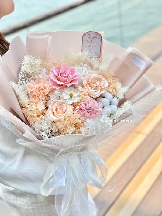 氣質玫瑰康乃馨花束(L Size)