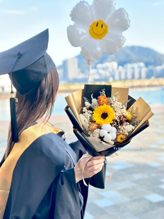 黑金色向日葵花束M SIZE