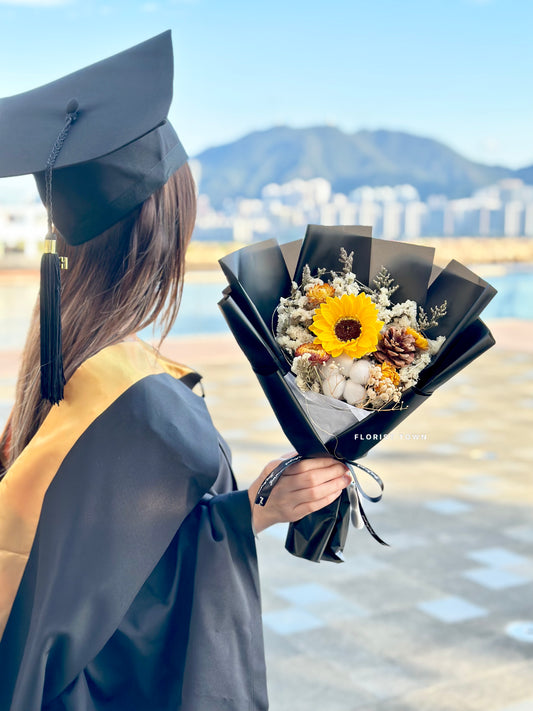 黑色向日葵花束M SIZE