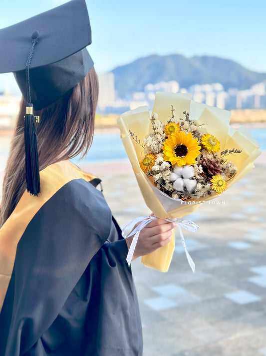 橙黃色向日葵花束M SIZE