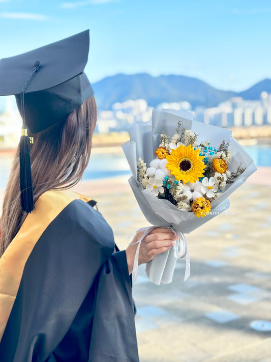 灰色向日葵花束M SIZE
