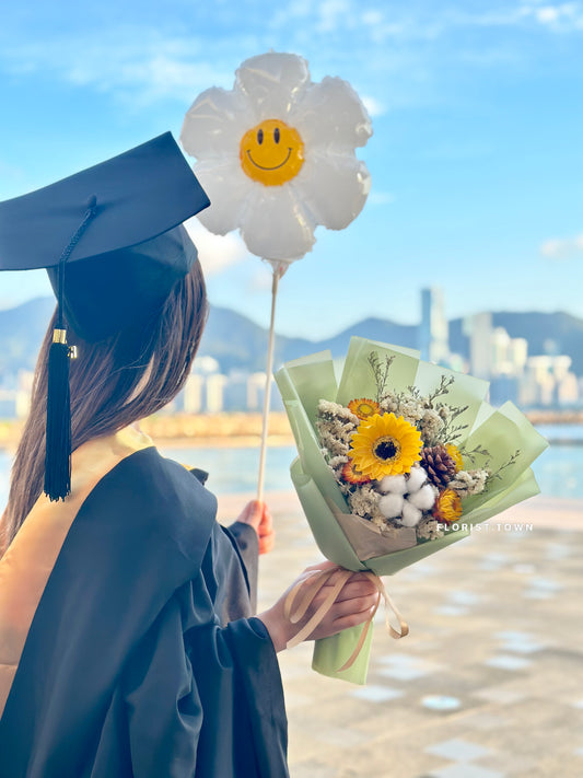 綠色向日葵花束M SIZE