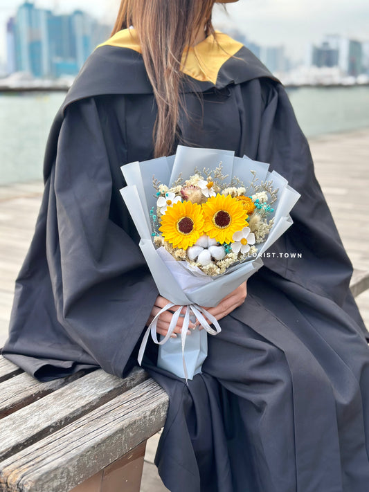 灰色向日葵花束M SIZE 《2朵款式》