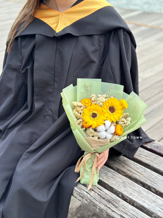 綠色向日葵花束M SIZE 《2朵款式》