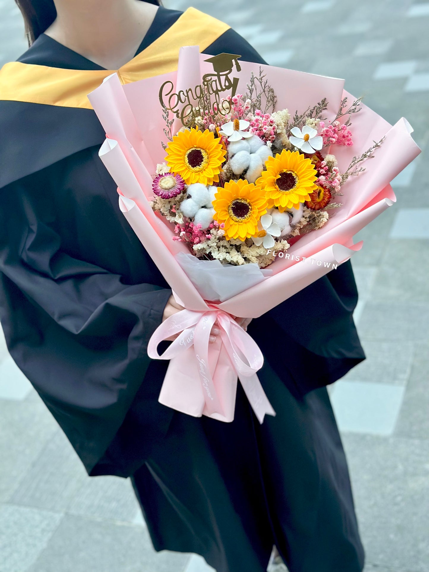 粉色向日葵花束L SIZE