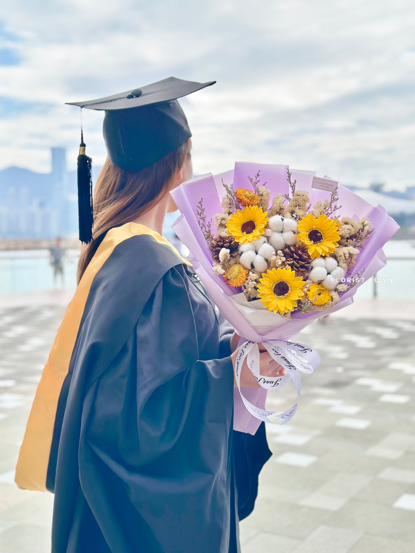 紫色向日葵花束L SIZE