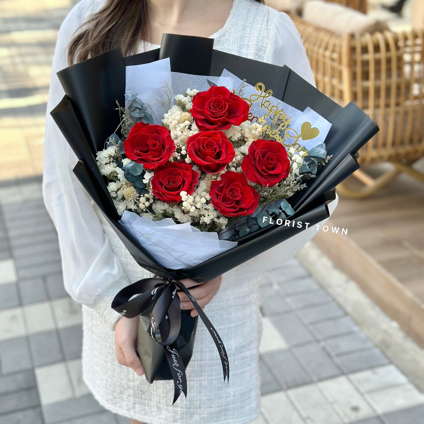 經典紅玫瑰保鮮花束(L SIZE)