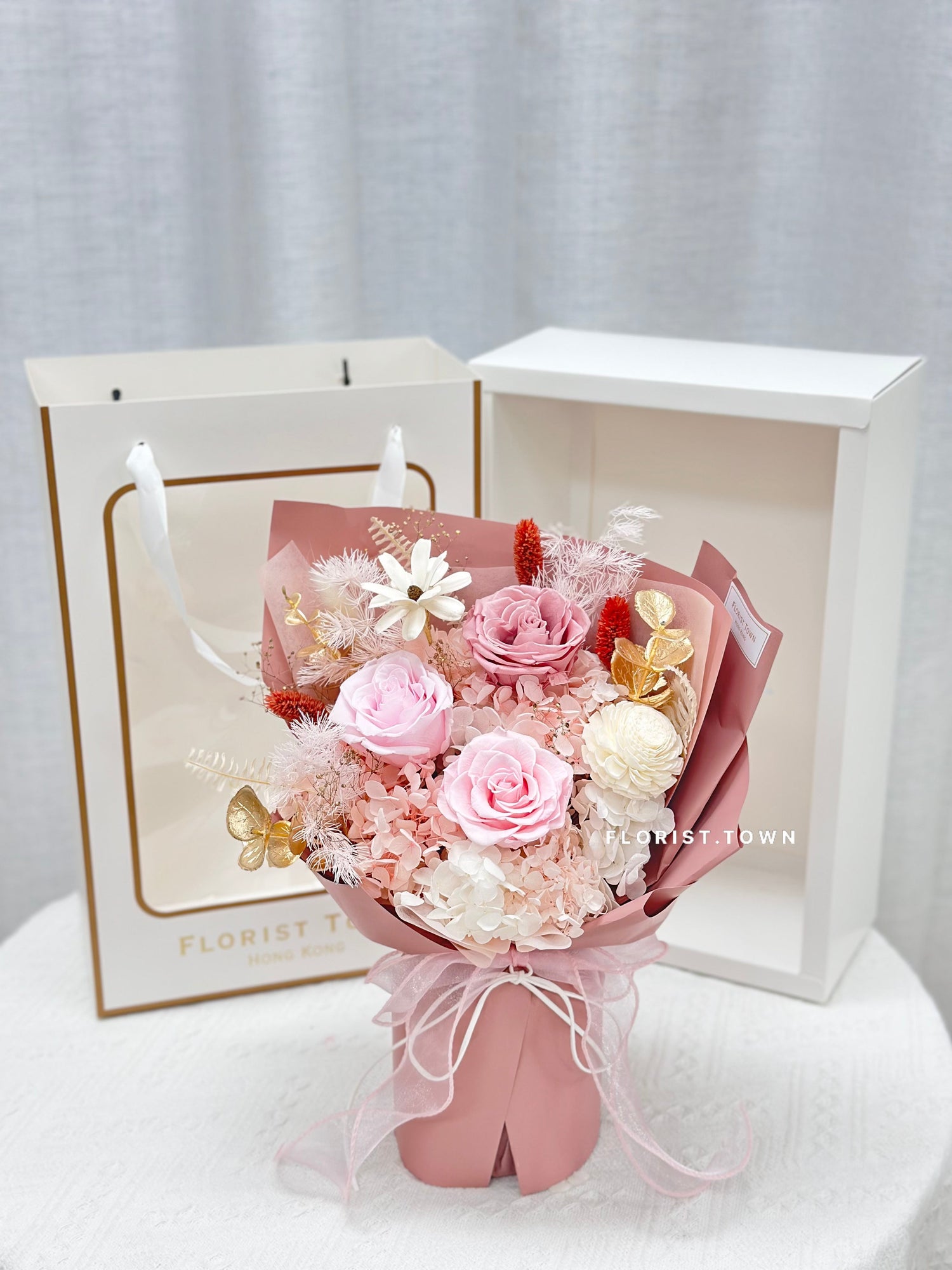 玫瑰禮盒花束