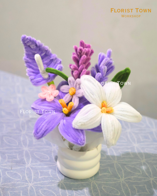°❀.࿔ ☁️扭扭棒迷你花桶工作坊 ࿔.❀°