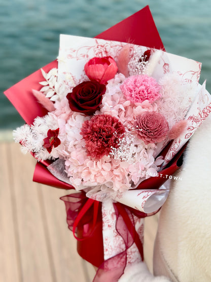 母親節禮盒花束丨韓式高貴保鮮禮盒花束 M Size