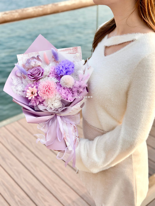 母親節禮盒花束丨韓式溫柔保鮮禮盒花束 M Size