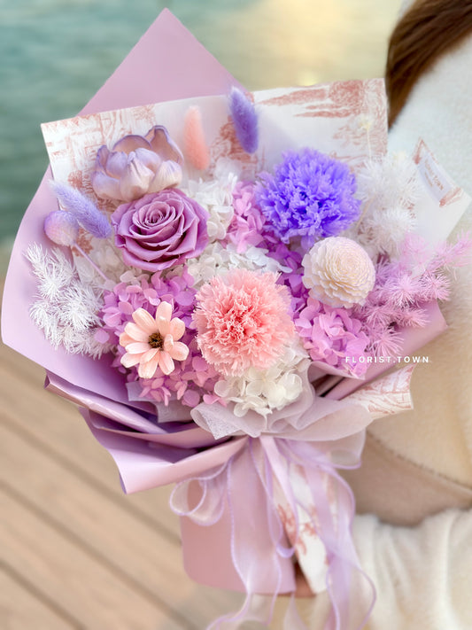 母親節禮盒花束丨韓式溫柔保鮮禮盒花束 M Size