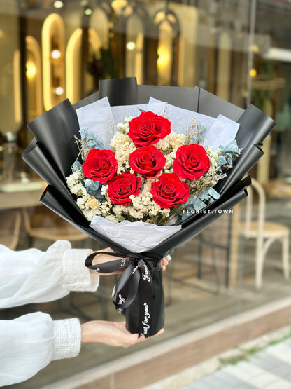經典紅玫瑰保鮮花束（L SIZE）