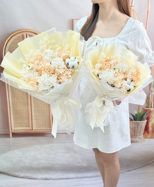 Pure Love系列丨黃色繡球花束（L Size）