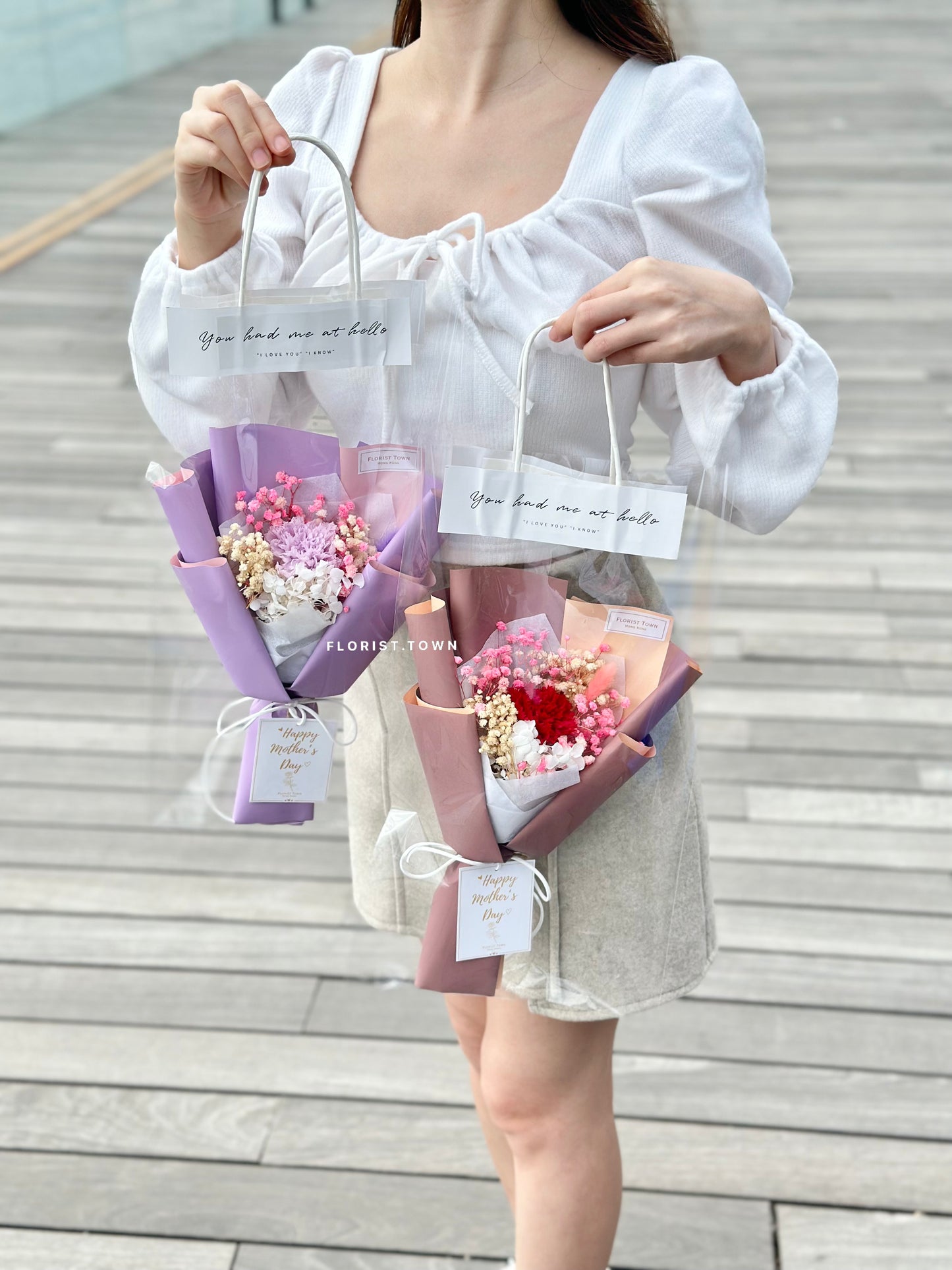 粉紫康乃馨花束S SIZE