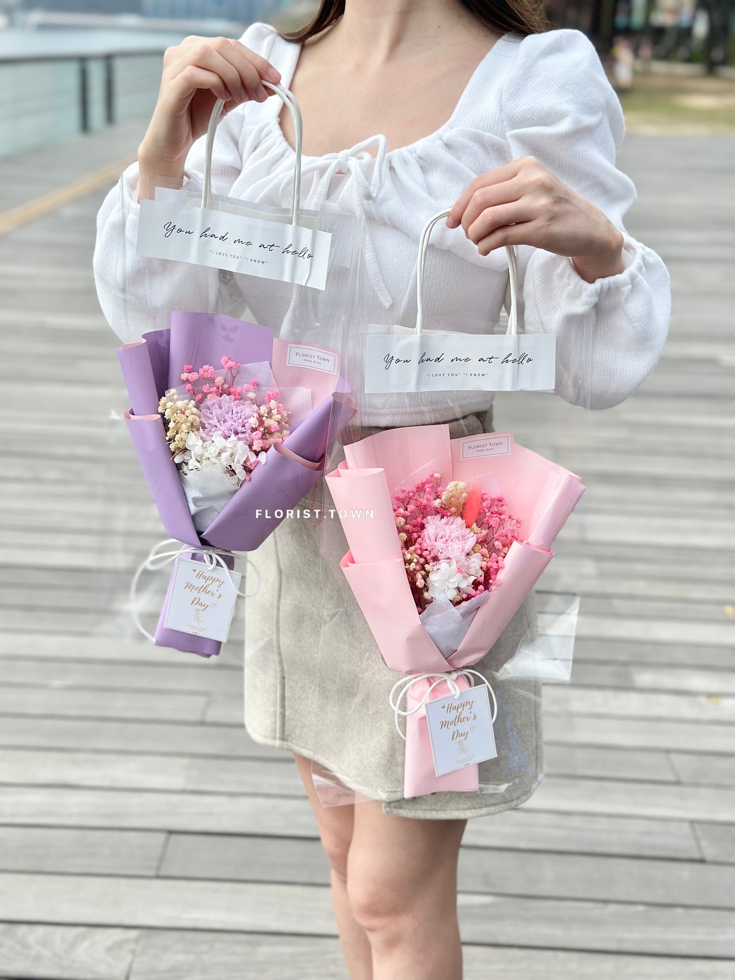 粉紫康乃馨花束S SIZE