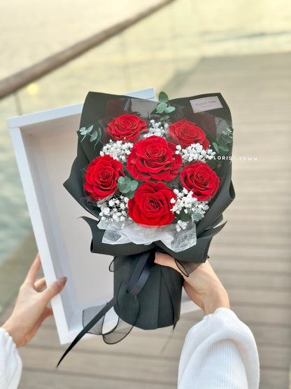 情人節經典紅玫瑰禮盒花束（M Size）