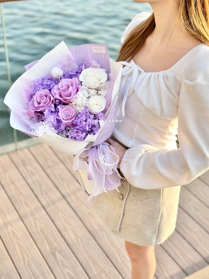 情人節浪漫紫玫瑰花束（L Size）