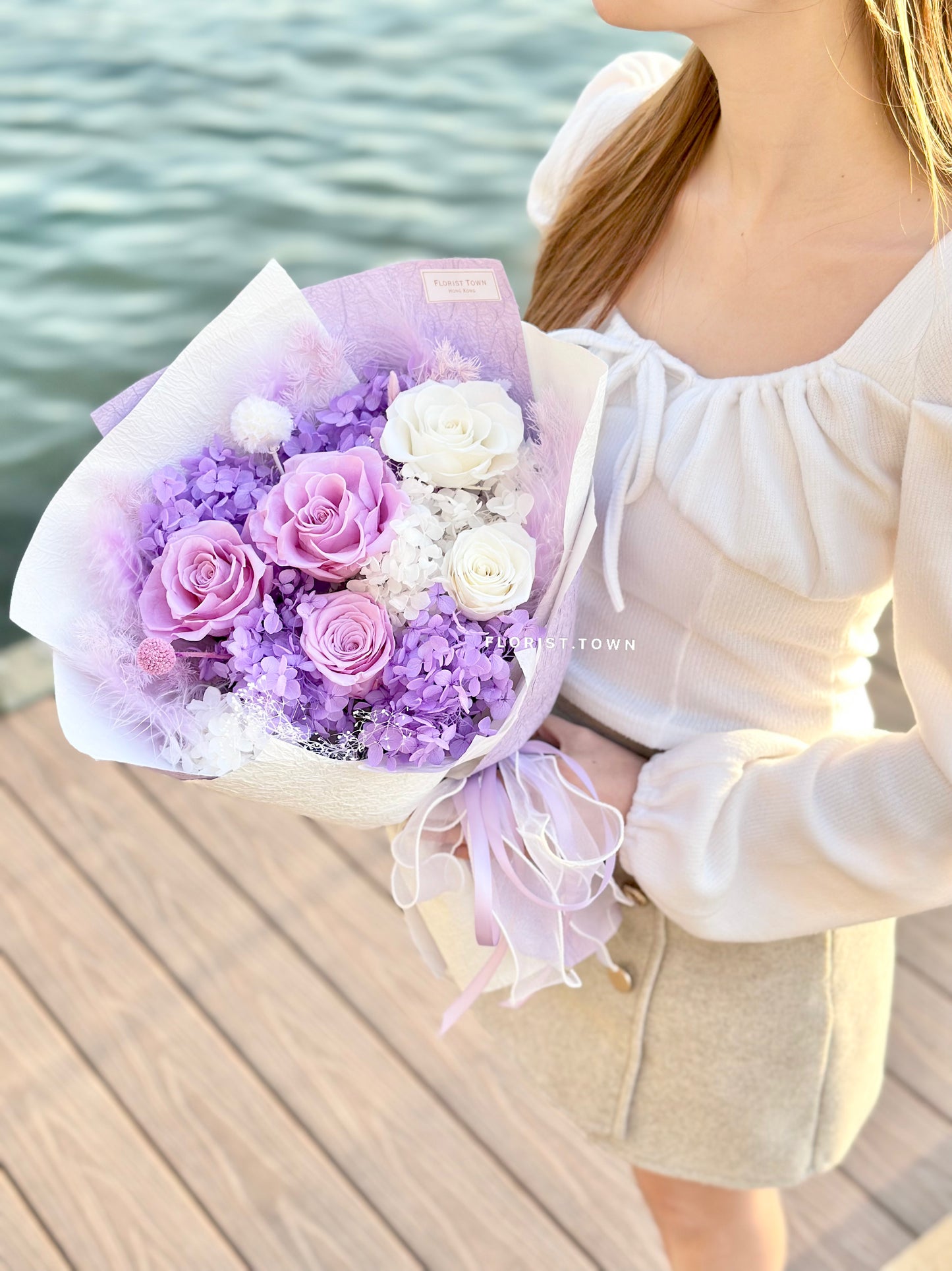 情人節浪漫紫玫瑰花束（L Size）