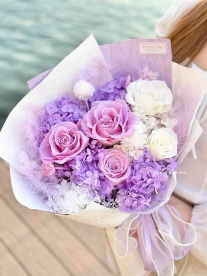 情人節浪漫紫玫瑰花束（L Size）