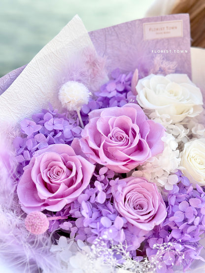 情人節浪漫紫玫瑰花束（L Size）