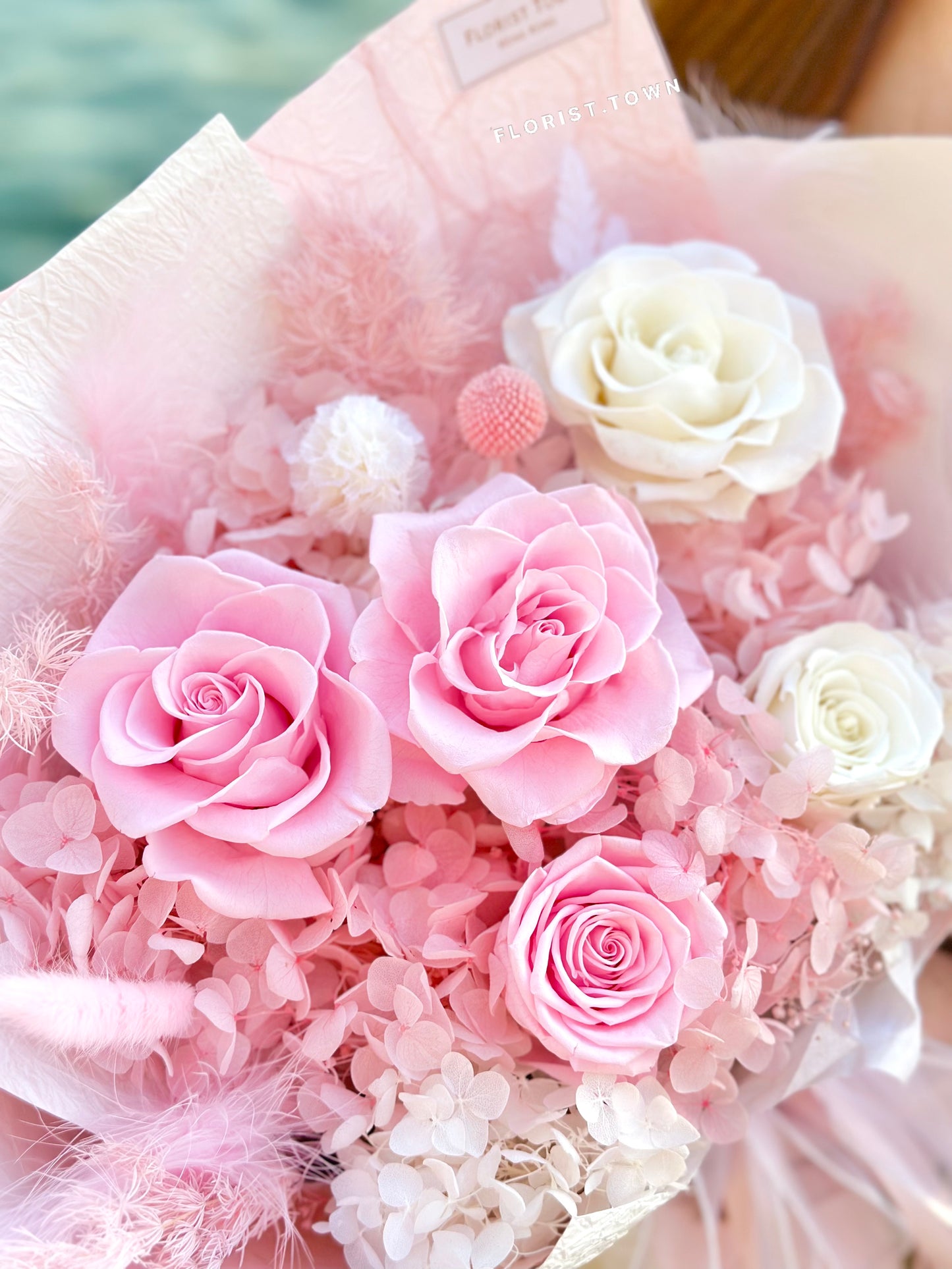 情人節甜蜜粉玫瑰花束（L Size）