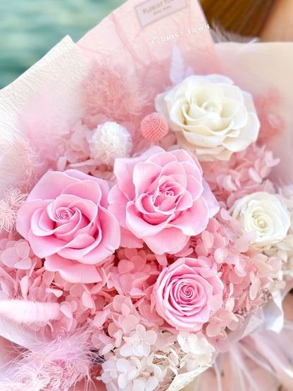 情人節甜蜜粉玫瑰花束（L Size）